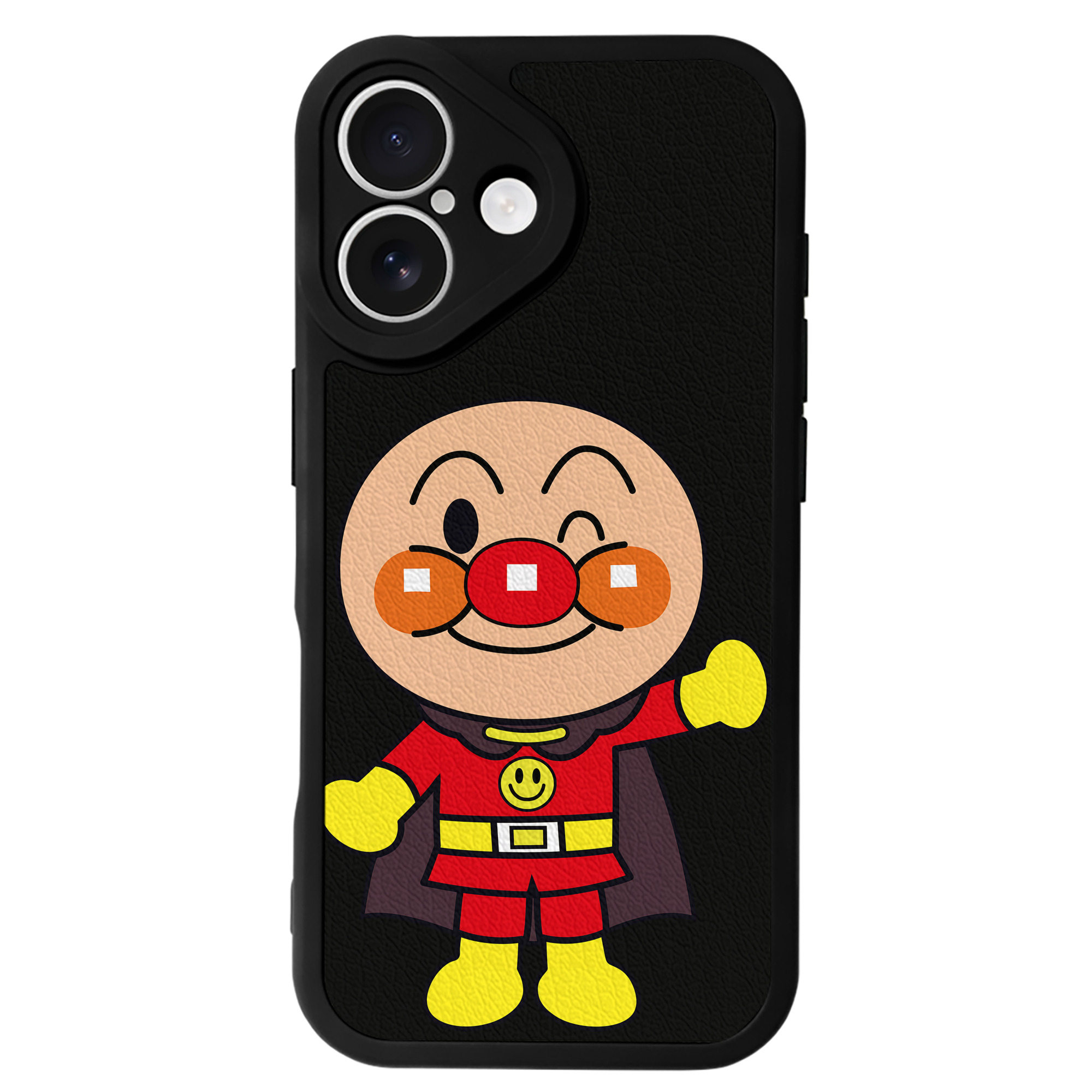 （画像用） アンパンマン Anpanman 【iPhone 16シリーズ対応】シリコンスマホケース（レザー調） 材質：シリコン